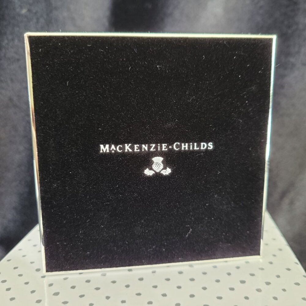 Mackenzie-Childs Courtly Check Silver Plated Trinket Box - NEW IN BOX! - Picture 9 of 13
